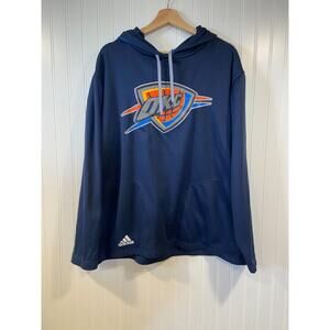 Adidas Oklahoma City Thunder Hoodie Adult Small XL Blue Long Sleeve Pullover
